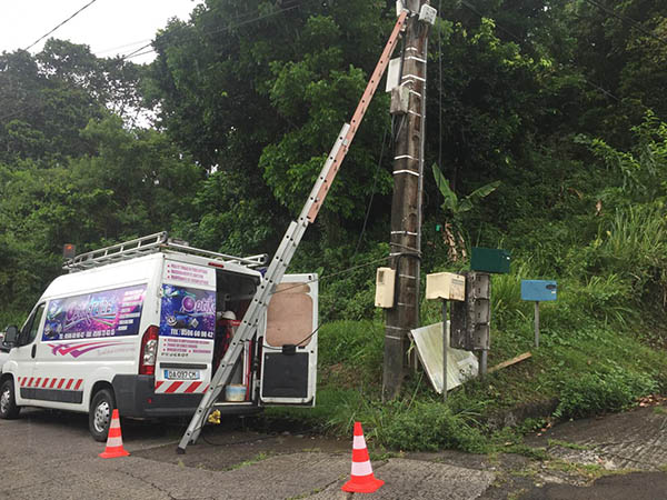 Installation fibres optiques Martinique